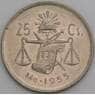 Мексика монета 25 сентаво 1953 КМ443 AU арт. 48942