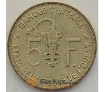 Монета Западно-Африканские Штаты 5 франков 1972 КМ2a aUNC арт. 13065