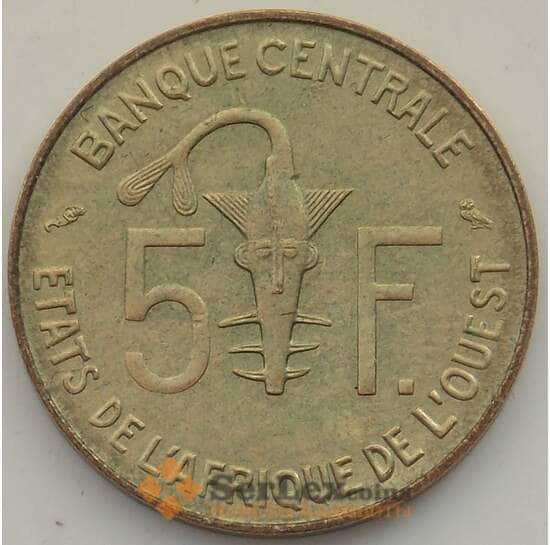Западно-Африканские Штаты 5 франков 1972 КМ2a aUNC арт. 13065