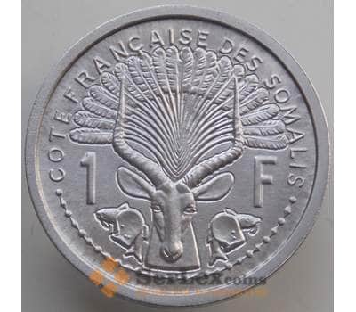 Монета Французское Сомали 1 франк 1965 КМ8 UNC арт. 14577