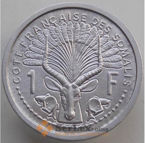 Французское Сомали 1 франк 1965 КМ8 UNC арт. 14577
