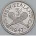 Новая Зеландия 3 пенса 1947 КМ7а UNC арт. 56512