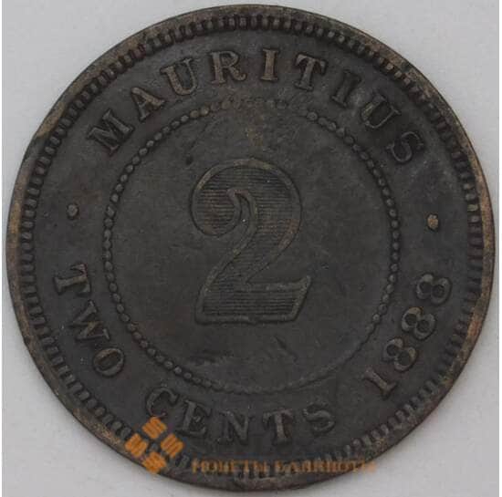 Маврикий 2 цента 1888 КМ8 VF арт. 22950