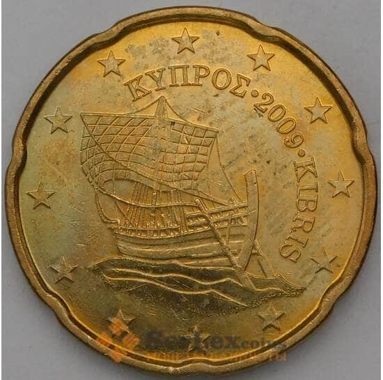 Кипр 20 центов 2009 BU Из набора арт. 28555
