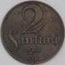 Латвия 2 сантима 1928 КМ2 XF арт. 39238