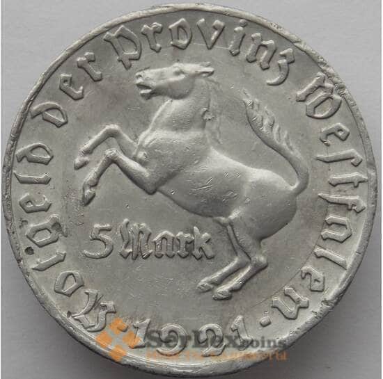 Германия Нотгельд 5 марок 1921 Вестфалия (J05.19) арт. 16516