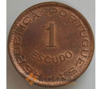 Монета Ангола 1 эскудо 1974 КМ76 aUNC арт. 14526