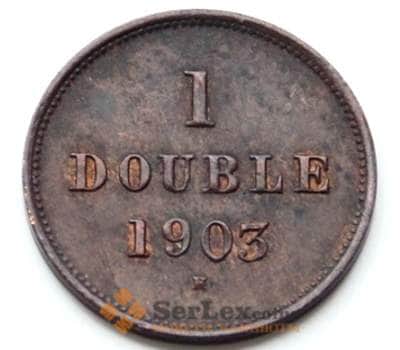 Монета Гернси 1 дубль 1903 КМ10 VF арт. 6545