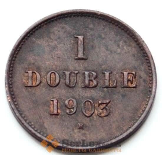 Гернси 1 дубль 1903 КМ10 VF арт. 6545