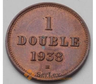 Монета Гернси 1 дубль 1938 КМ11 AU арт. 6549