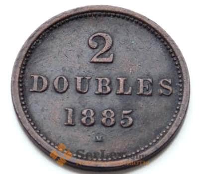 Монета Гернси 2 дубля 1885 КМ9 VF арт. 6546