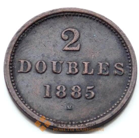 Гернси 2 дубля 1885 КМ9 VF арт. 6546