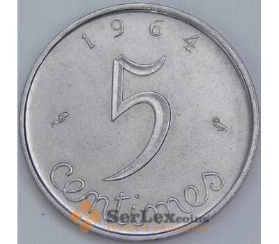 Франция 5 сантимов 1964 КМ927 UNC  арт. 57380