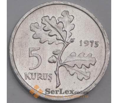 Монета Турция 5 куруш 1975 ФАО UNC арт. 39260