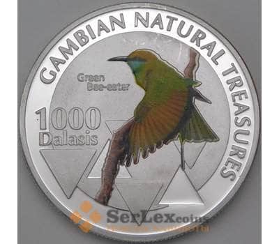 Гамбия 1000 даласи 2015 Копия 39 мм Птица эмаль арт. 26309