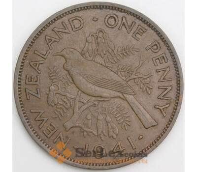 Новая Зеландия 1 пенни 1941 КМ13 XF арт. 46483