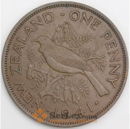 Новая Зеландия 1 пенни 1941 КМ13 XF арт. 46483