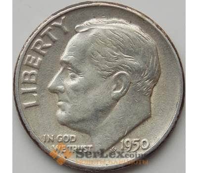 Монета США дайм 10 центов 1950 КМ195 VF арт. 11488