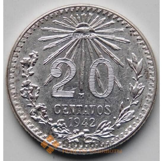 Мексика 20 сентаво 1942 КМ438 XF арт. 6405