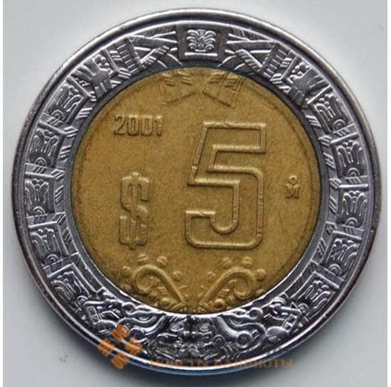 Мексика 5 песо 1997-2017 КМ605 XF арт. 6415