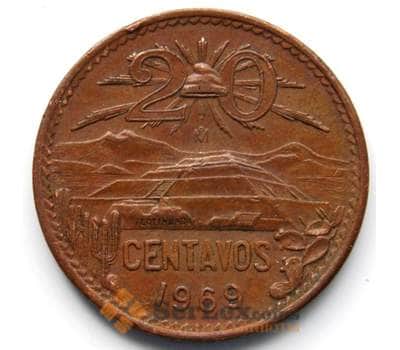 Монета Мексика 20 сентаво 1955-1971 КМ440 XF арт. 6408
