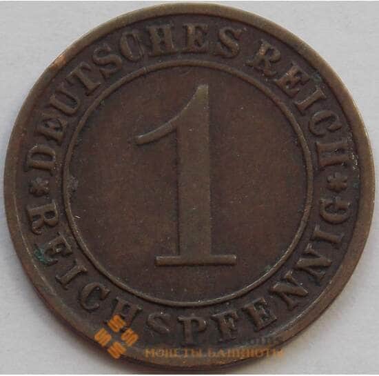 Германия монета 1 пфенниг 1925 E КМ37 VF  арт. 15047