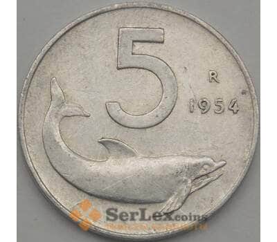 Монета Италия 5 лир 1954 КМ92 VF (J05.19) арт. 18716