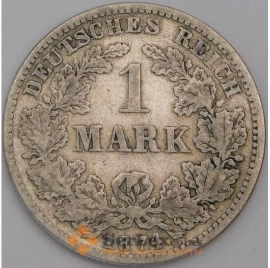 Германия монета 1 марка 1874 Е КМ7 VF арт. 44542