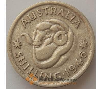 Монета Австралия 1 шиллинг 1946 КМ39a VF Серебро Георг VI (J05.19) арт. 17283