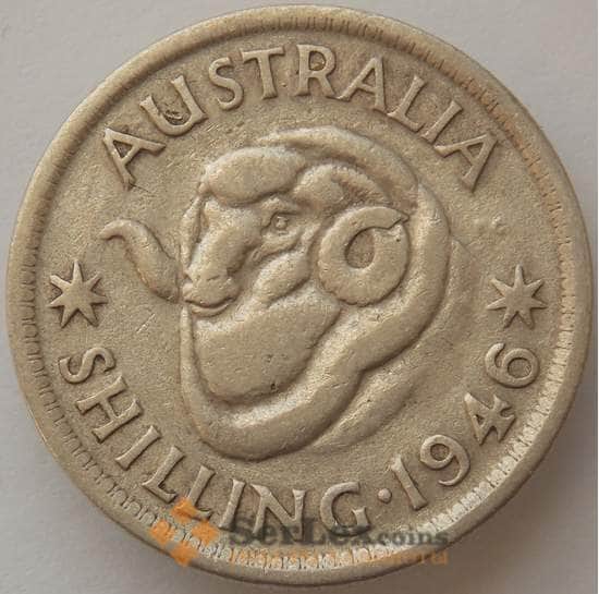 Австралия 1 шиллинг 1946 КМ39a VF Серебро Георг VI (J05.19) арт. 17283