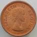 Монета Южная Африка ЮАР 1/4 пенни (фартинг) 1960 КМ44 UNC (J05.19) арт. 16950