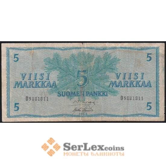 Финляндия 5 марок 1963 Р99 VG арт. 49645