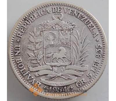 Монета Венесуэла 1 боливар 1954 Y37 XF+ арт. 12618