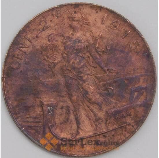 Италия 2 чентезимо 1915 КМ41 VF арт. 41763