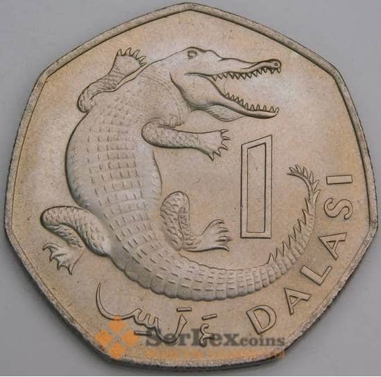 Гамбия монета 1 даласи 1987 КМ29 UNC арт. 46320