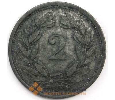 Монета Швейцария 2 раппен 1945 КМ4.2b XF арт. 40502