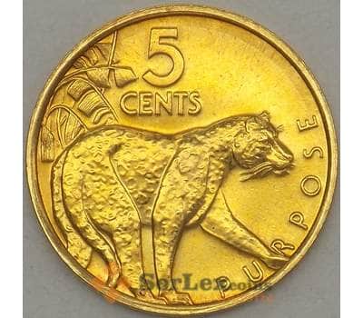Монета Гайана 5 центов 1976 КМ38 UNC (n17.19) арт. 21167