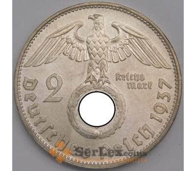 Германия монета 2 марки 1937 D КМ93 aUNC арт. 42758