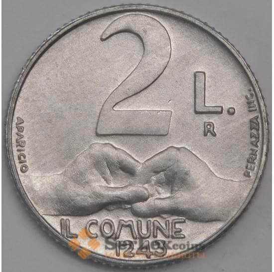Сан-Марино монета 2 лиры 1991 КМ262 UNC арт. 40989