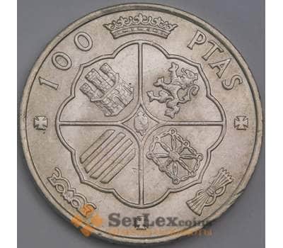 Монета Испания 100 песет 1966 (66) КМ797 AU косячки по груту арт. 39912