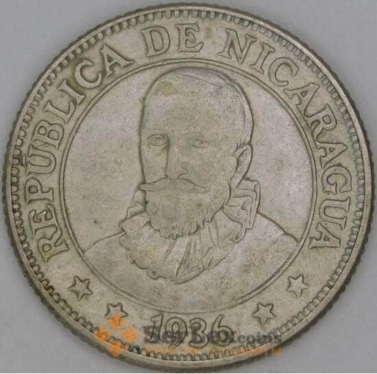 Никарагуа 10 сентаво 1936 КМ13 VF арт. 54127
