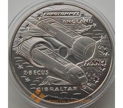 Монета Гибралтар 2,8 экю 1993 BU Евротуннель арт. 13959