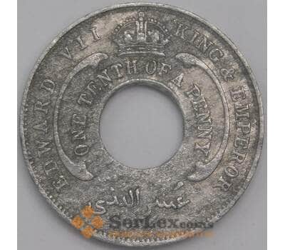 Монета Британская Западная Африка Нигерия 1/10 пенни 1908 КМ1 F арт. 40469