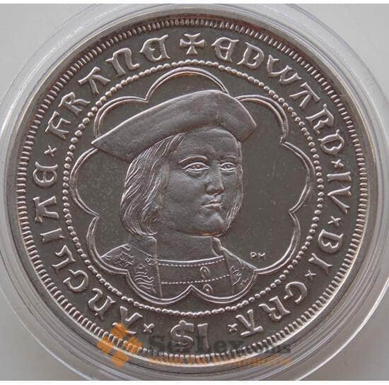 Британские Виргинские острова 1 доллар 2008 BU Король Эдвард IV арт. 13756