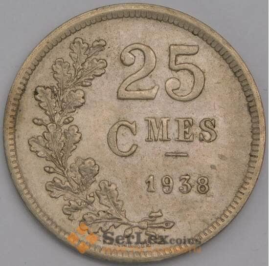 Люксембург монета 25 сантимов 1938 КМ37 AU арт. 42776