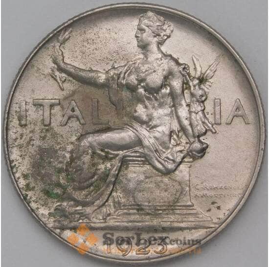 Италия 1 лира 1923 КМ62  арт. 22770