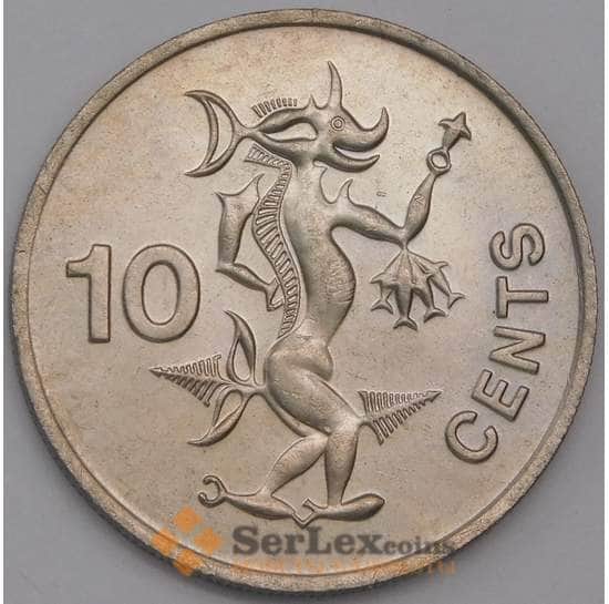 Соломоновы острова монета 10 центов КМ4 1977 UNC арт. 41243
