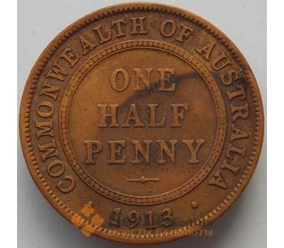 Монета Австралия 1/2 пенни 1913 КМ22 VF Георг V (J05.19) арт. 17153