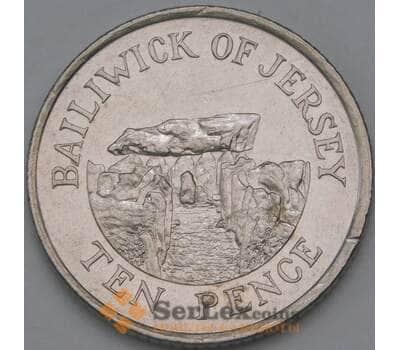 Монета Джерси 10 пенсов 1992 КМ57.2 XF арт. 38500