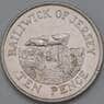 Джерси 10 пенсов 1992 КМ57.2 XF арт. 38500